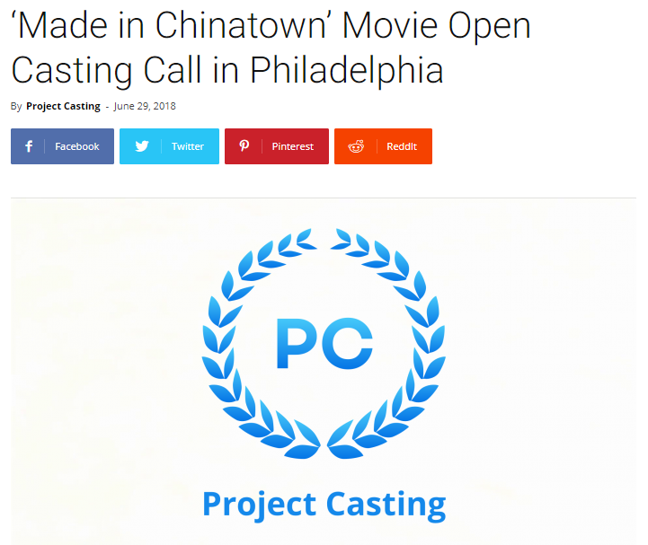 casting - Made in Chinatown Movie