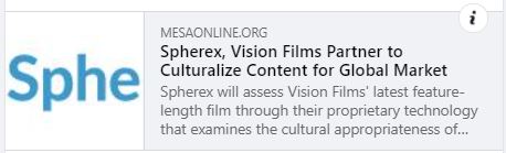 Spherex will assess Vision Films’ latest feature-length film through their proprietary technology that examines the cultural appropriateness of content, ratings, key art, editorial, listings and compliance for the intended global market.